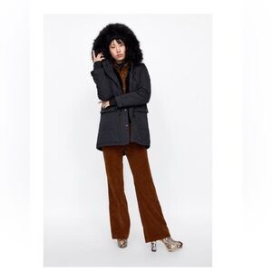 Zara padded parka with hood